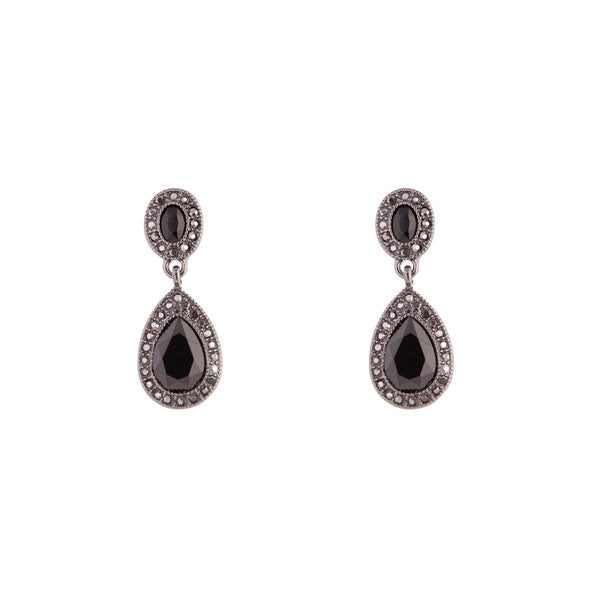 Black Mini Angelina Drop Earrings