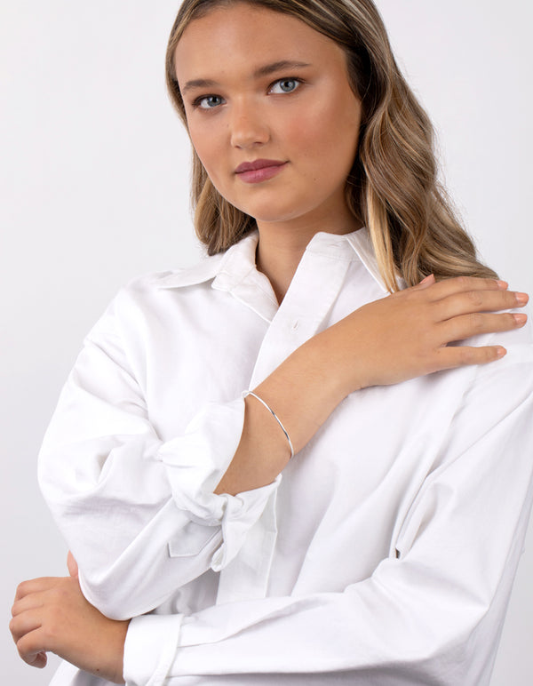 Sterling Silver Round Bangle