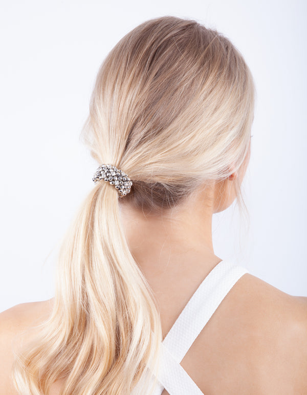 Silver Disco Hair Tie