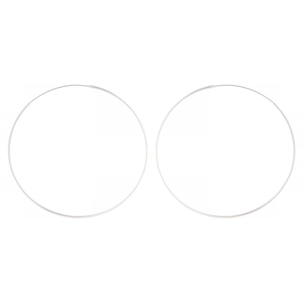 Sterling Silver 75mm Hoops