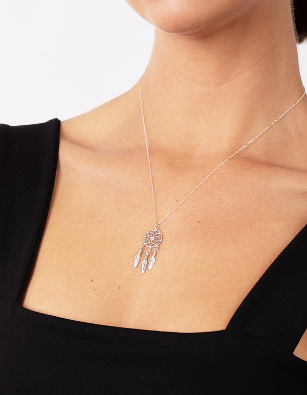 Sterling Silver Dreamcatcher Necklace