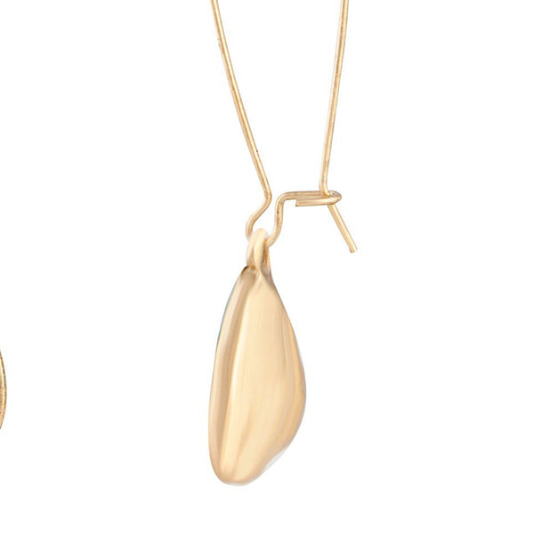 Emerald Gold Diamante Fish Hook Earrings