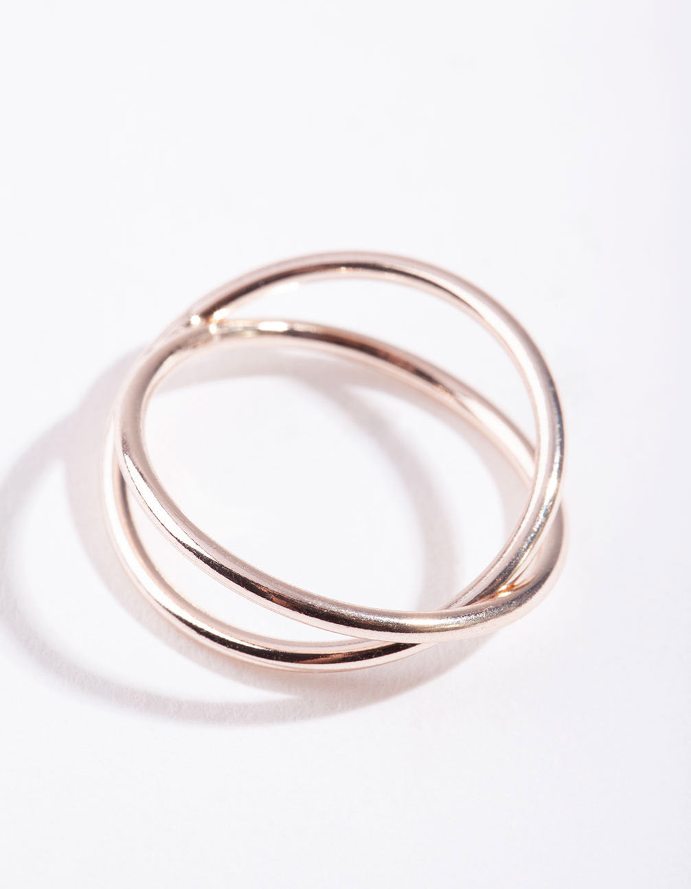 Rose Gold Cross Over Ring