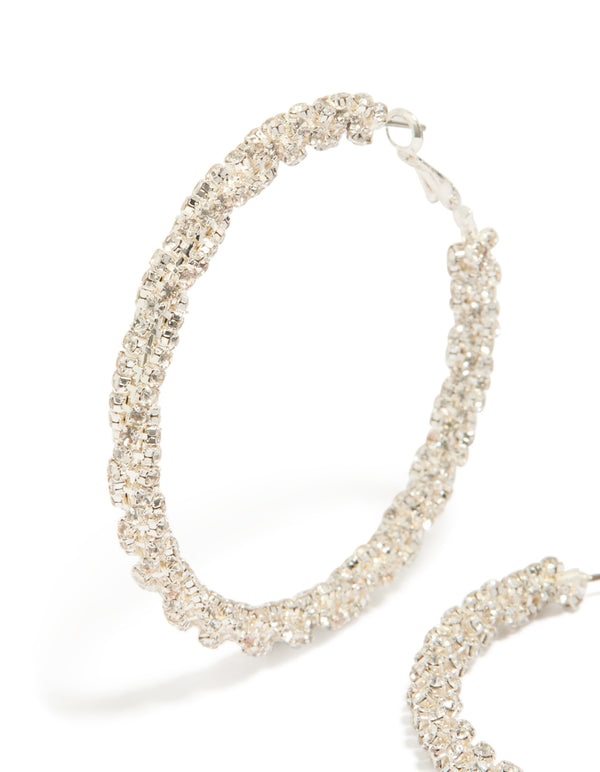 Diamante Hoop Earrings