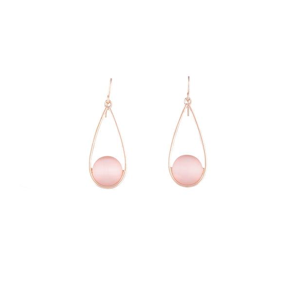 Rose Gold Simple Cats Eye Earrings