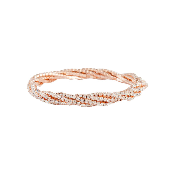 Rose Gold Cup Chain Twist Bracelet