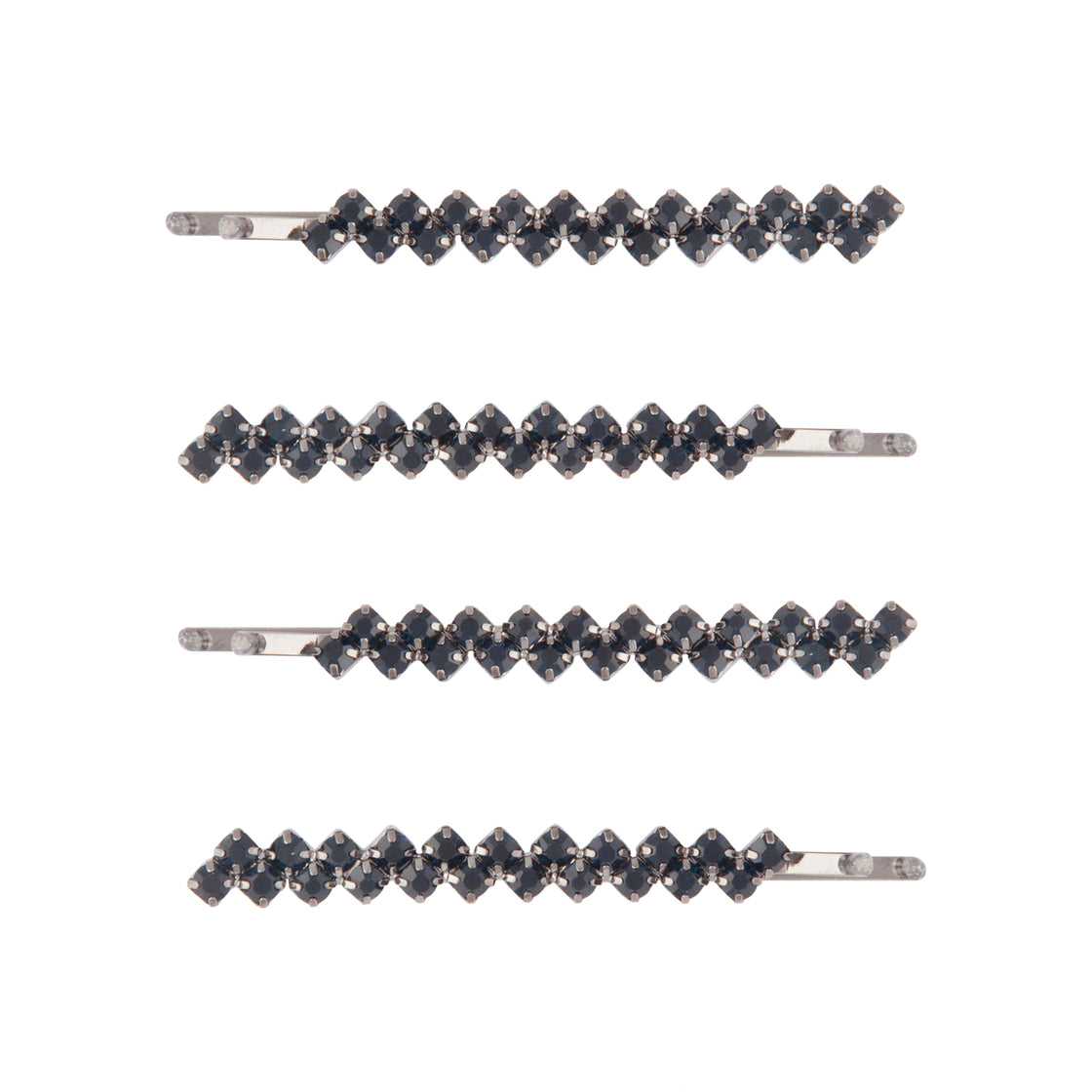 Deep Blue Diamante Zigzag Pins 4-Pack