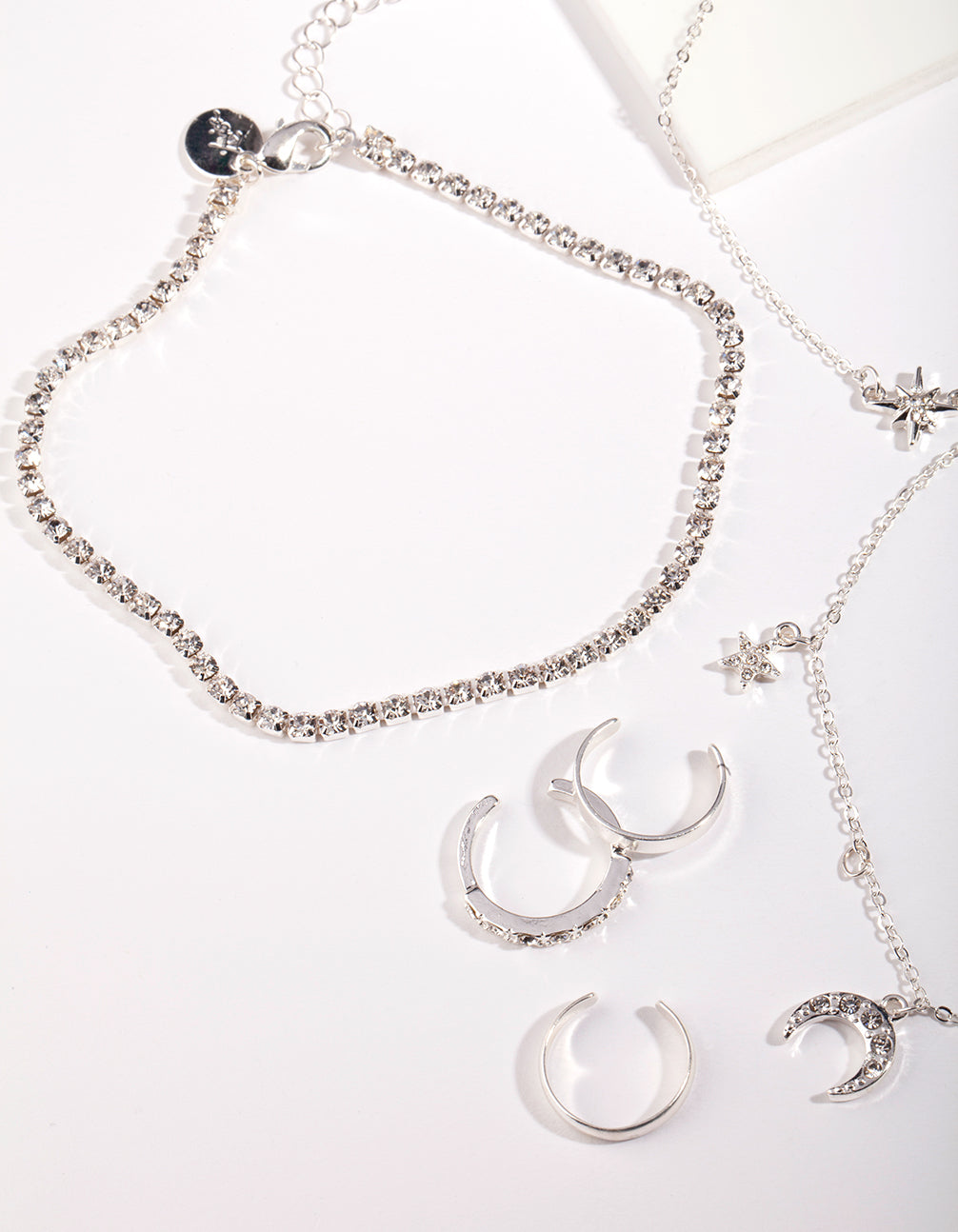 Silver Toe Ring & Anklet Set