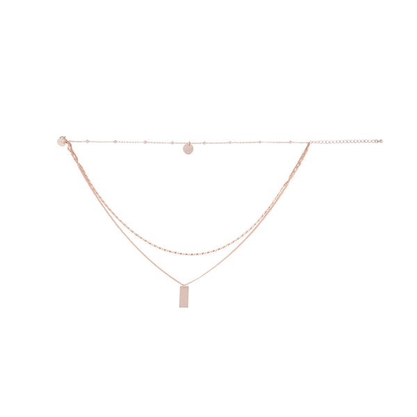 Gold Mixed Chain & Shape Layered Choker