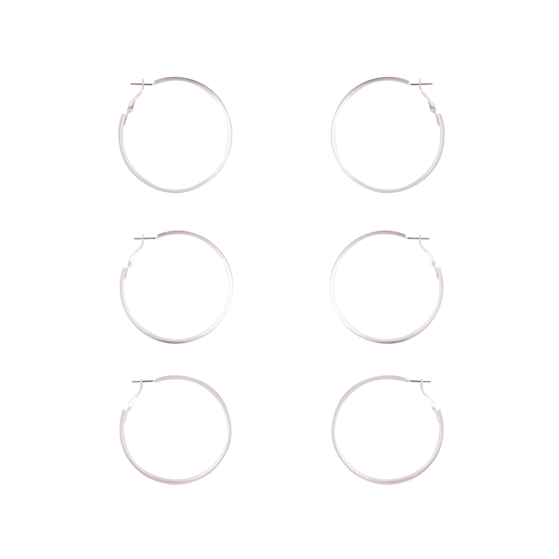 Silver Gold Gunmetal Glitter Hoop Earring Pack
