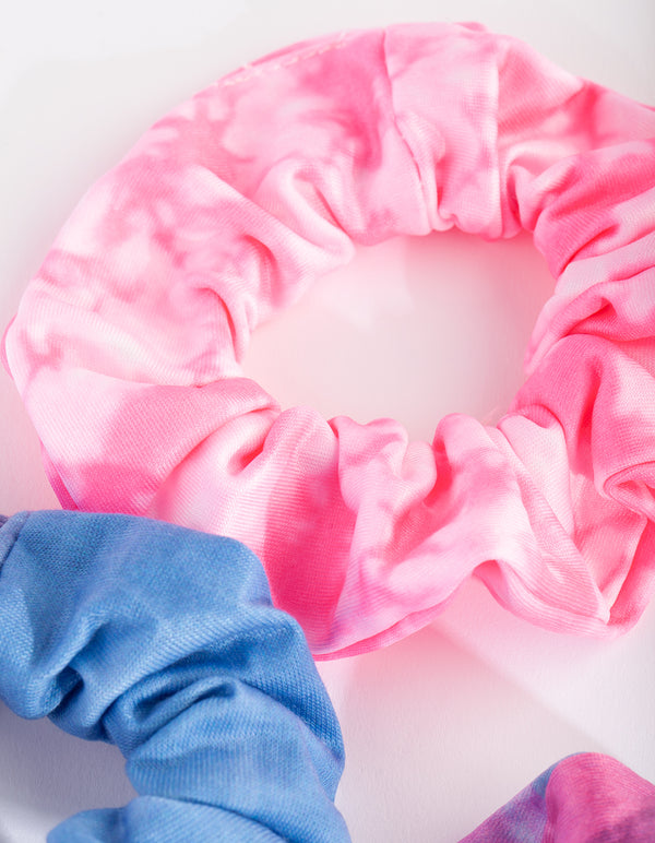 Tie Dye Fabric Scrunchie Pack
