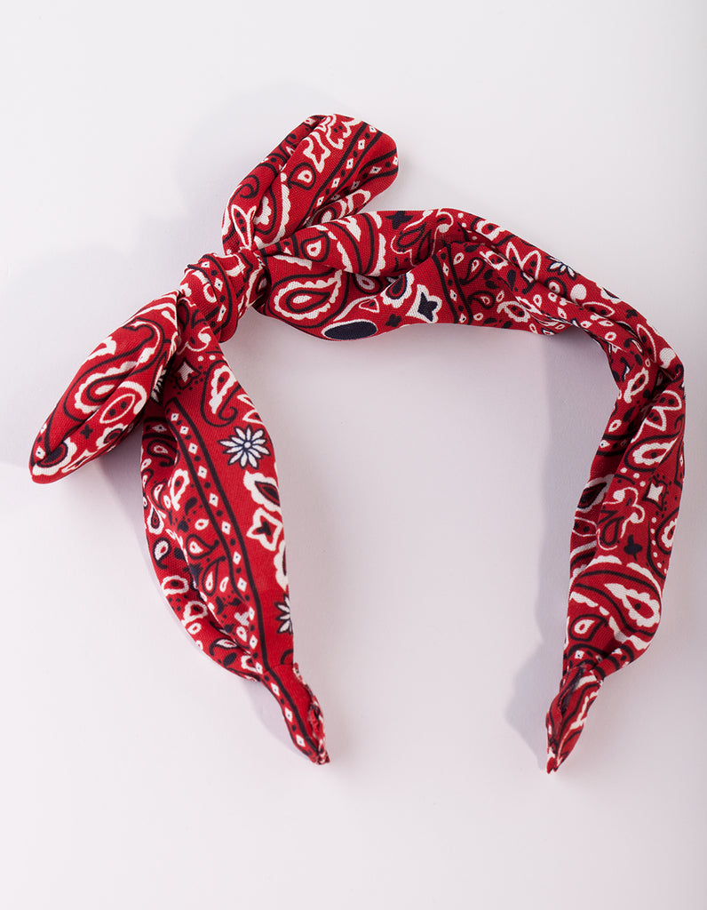 Red Bandana Knotted Headband - Lovisa