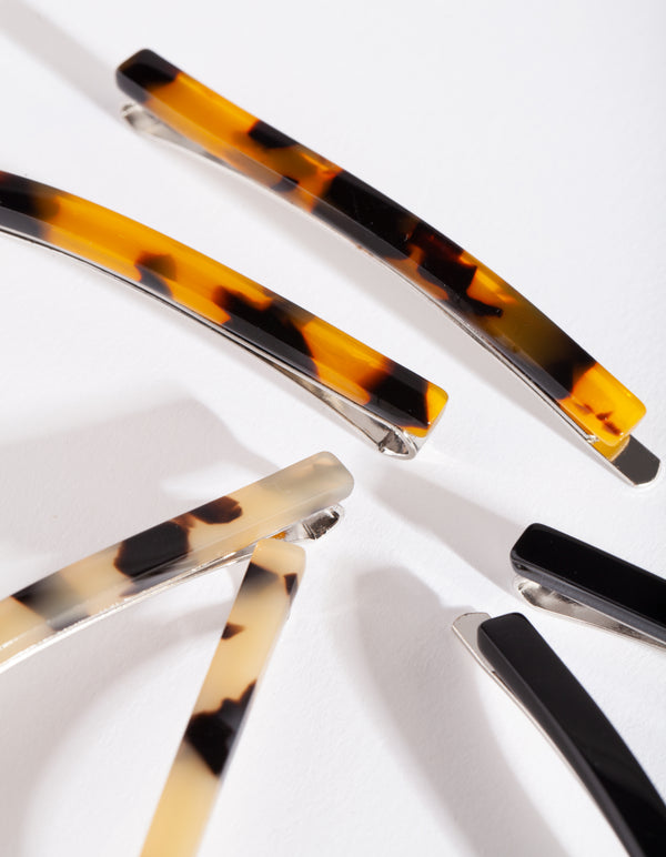 Tortoiseshell Black Clip 6-Pack