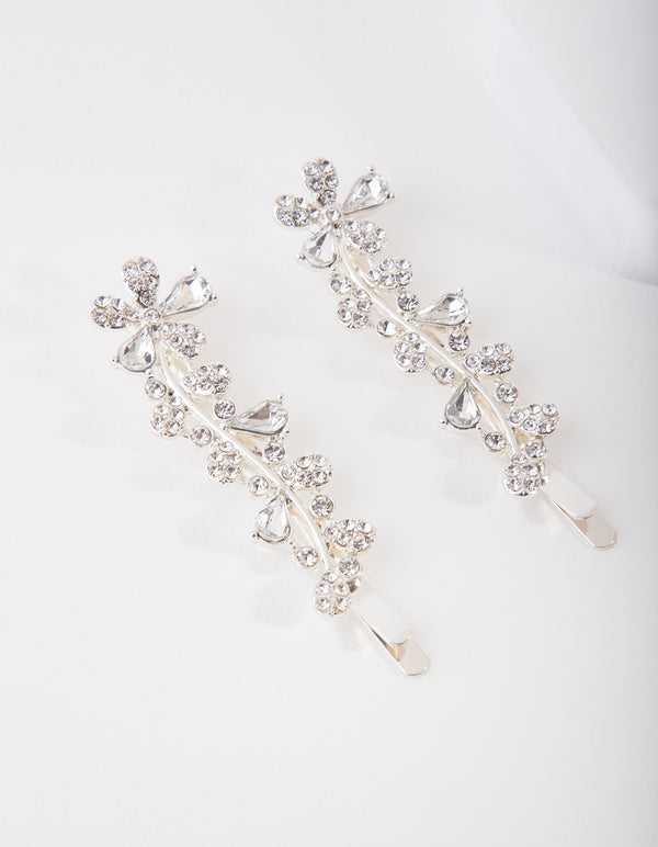 Silver Floral Laurel Clip Pack