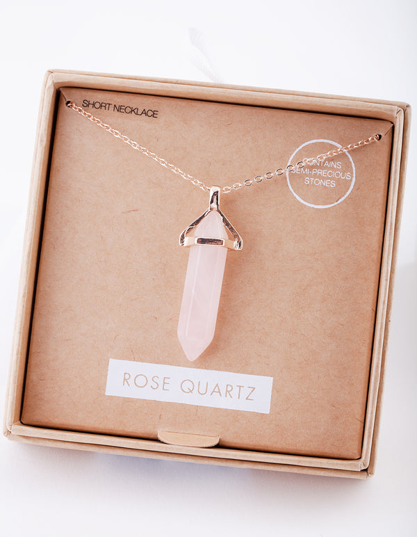 Rose Gold Rose Quartz Gift Box