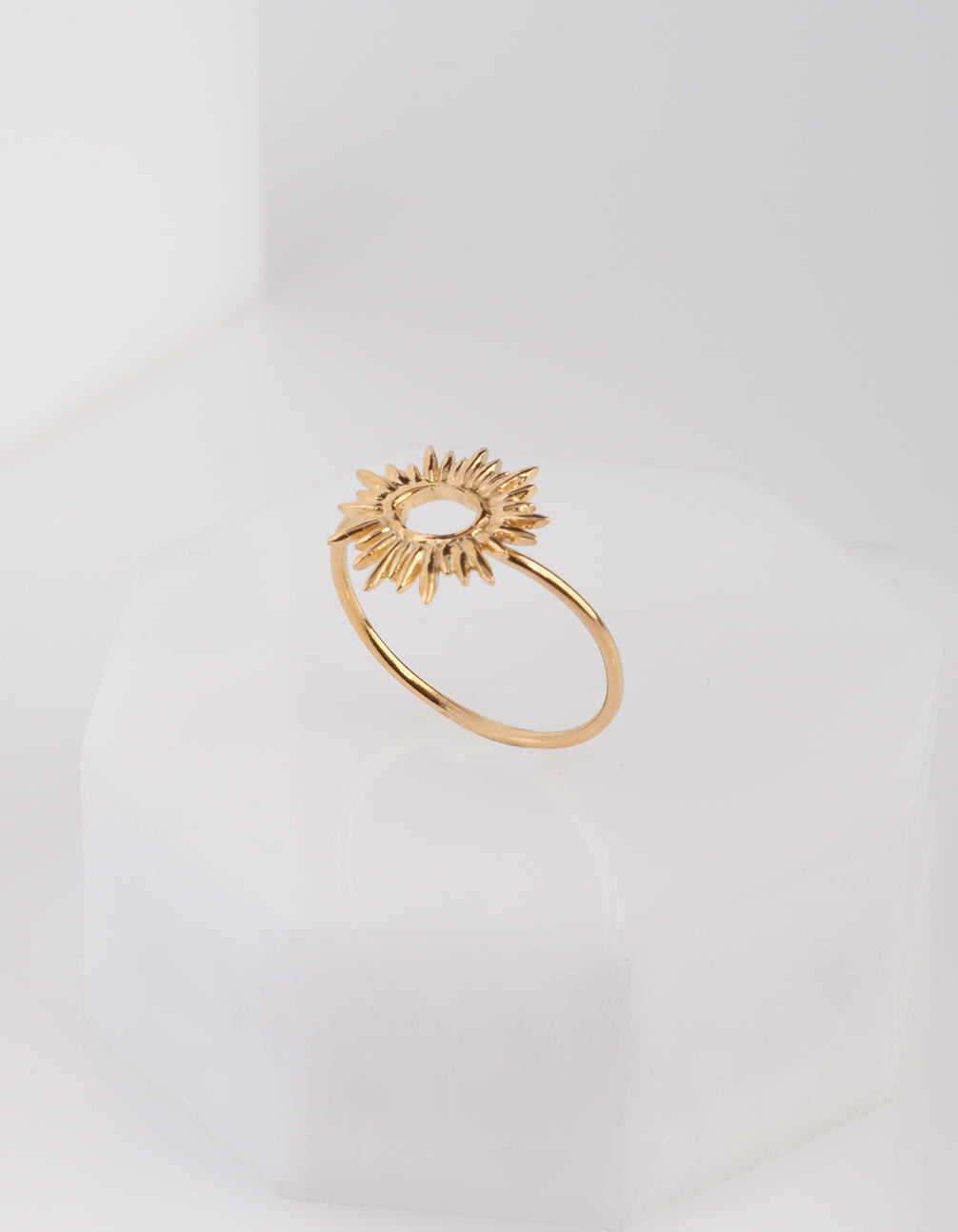 Gold Plated Sterling Silver Sun Burst Ring