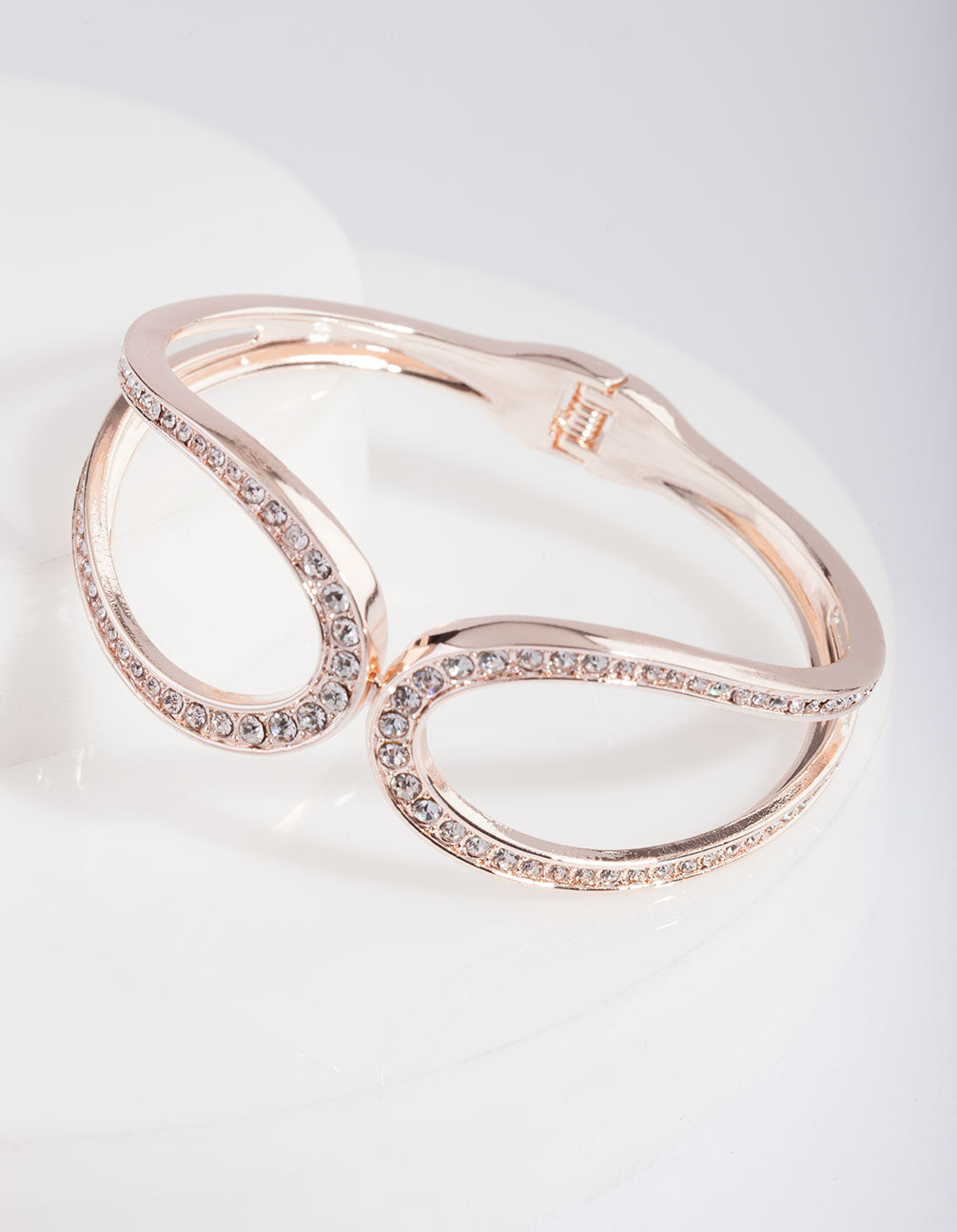 Rose Gold Crystal Loop Bracelet