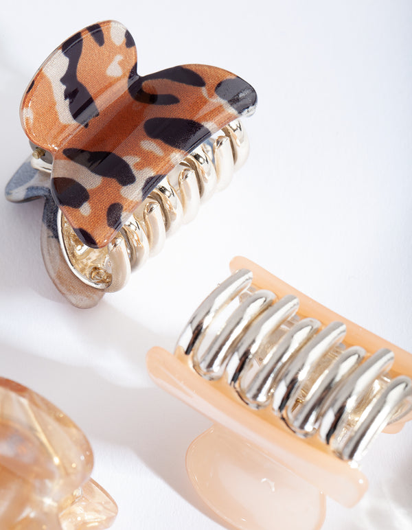 Blush Neutral Claw Clip 4-Pack