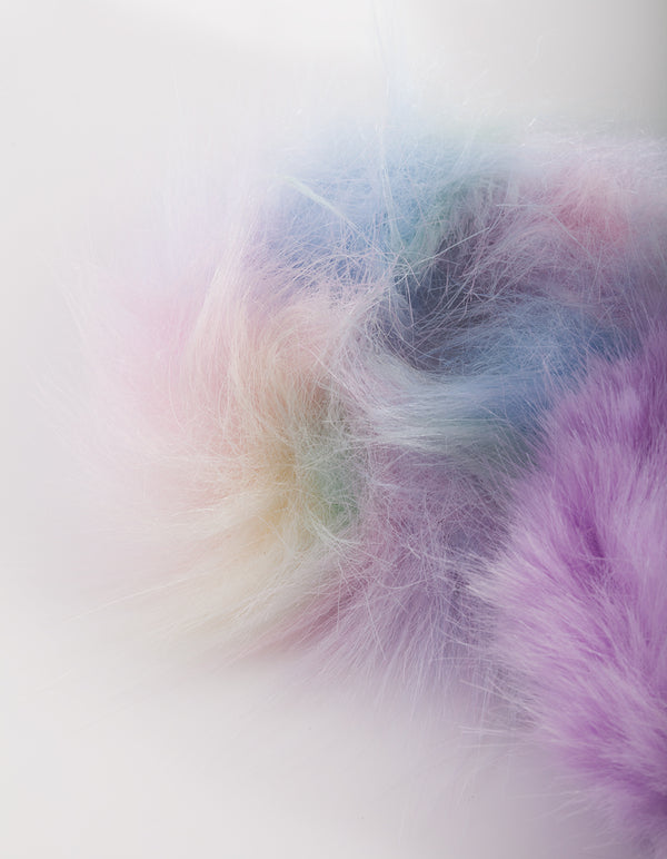 Kids Unicorn Swirl Multi Coloured Scrunchies