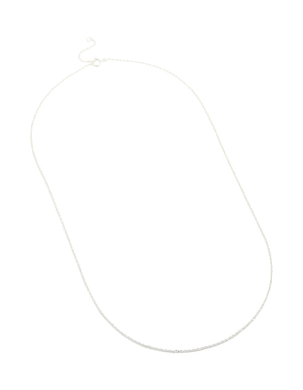 Sterling Silver 45cm Plain Chain Necklace