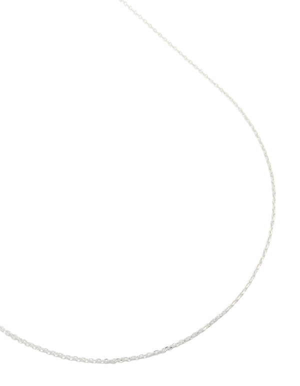 Sterling Silver 45cm Plain Chain Necklace