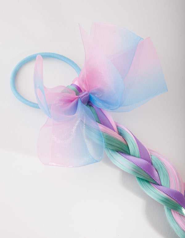 Kids Fabric Faux Hair Ponytail Braid