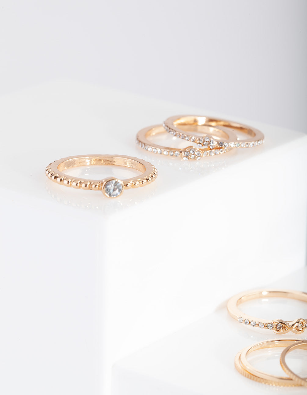 Gold Eternal Diamante Ring Pack