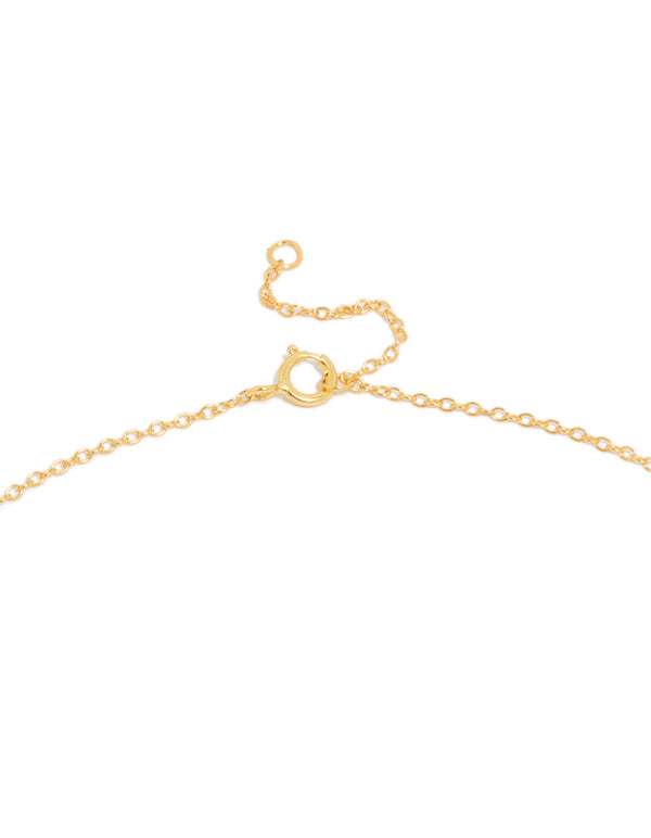 Gold Plated Sterling Silver Cross Necklace