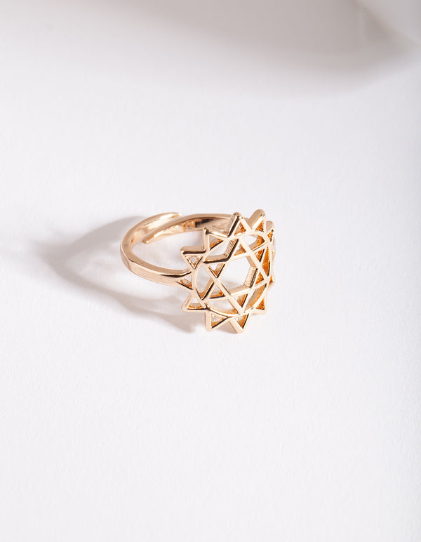 Gold Heart Chakra Ring