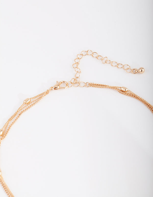 Gold Celestial Layered Necklace