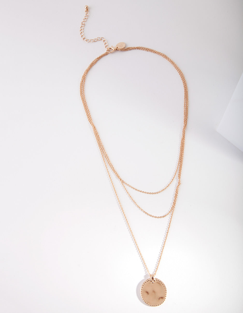 Gold Layered Disc Necklace