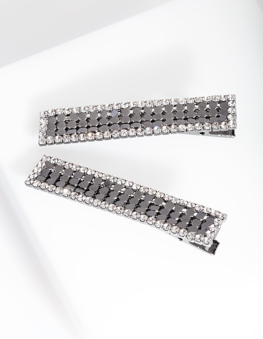 Gunmetal Glow Mesh Hair Clips Pack
