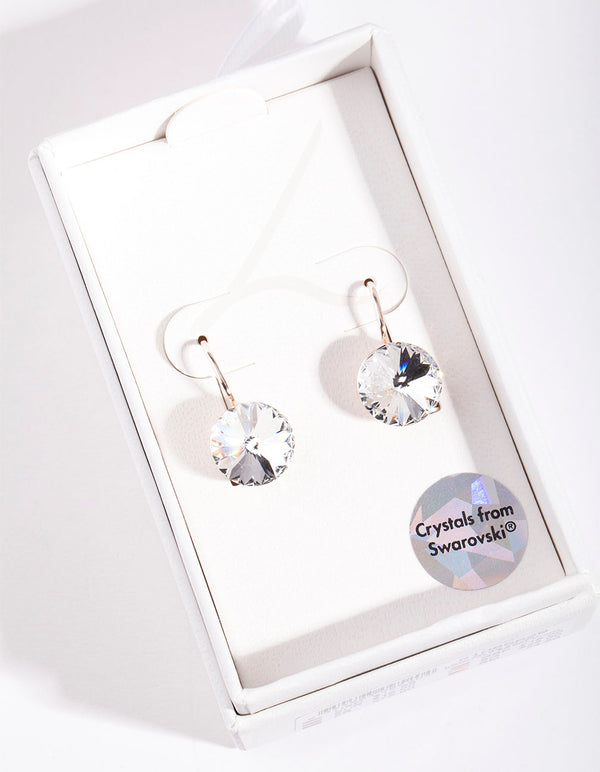 Rose Gold Diamond Drop Earrings