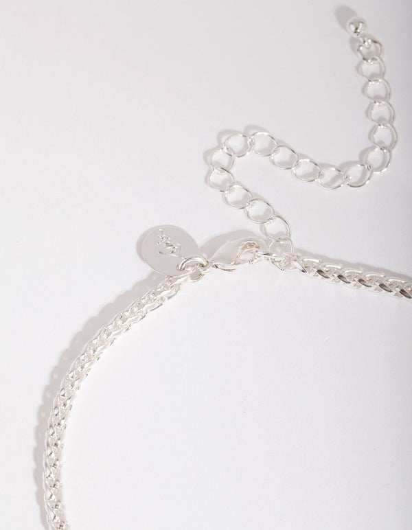 Silver 3mm Wheat Chain Anklet