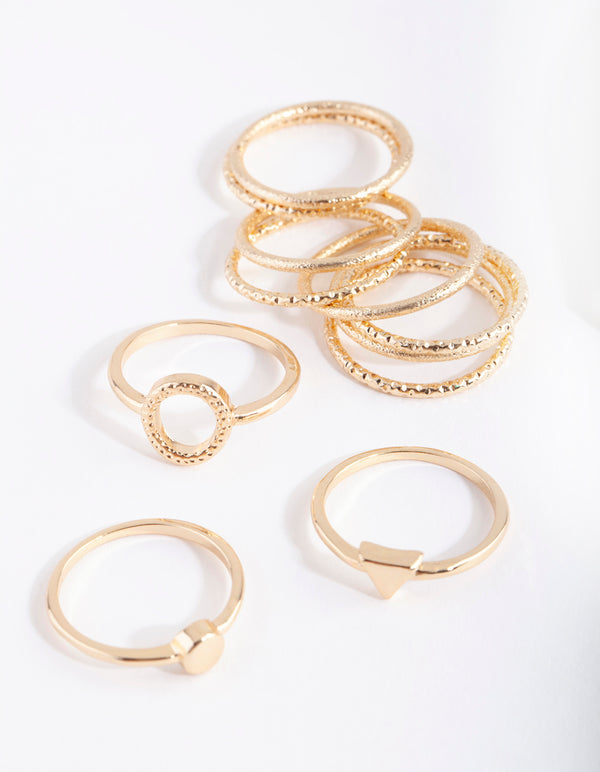 Gold Diacut Ring 11 Pack