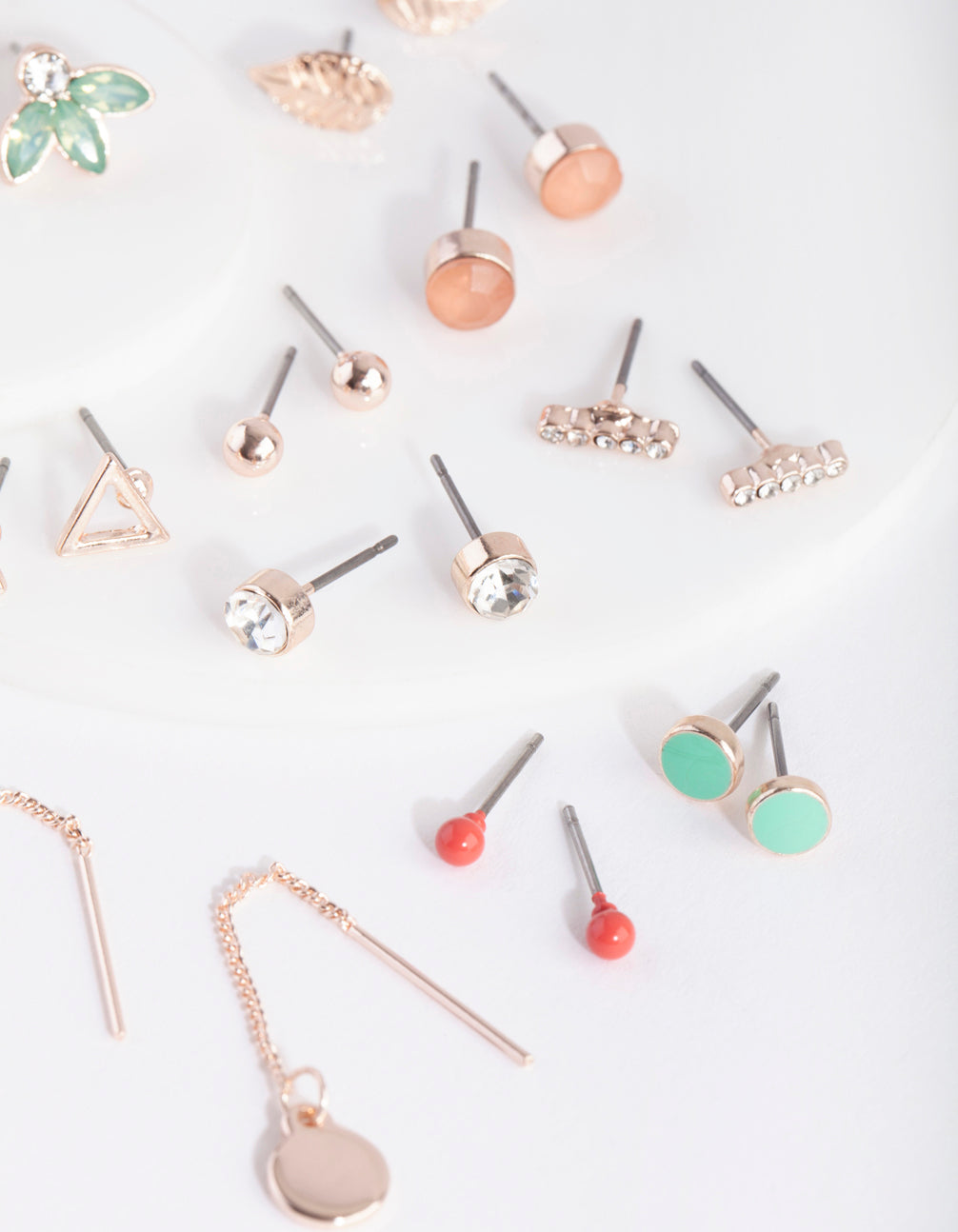 Rose Gold Pink Tassel Earring 12-Pack