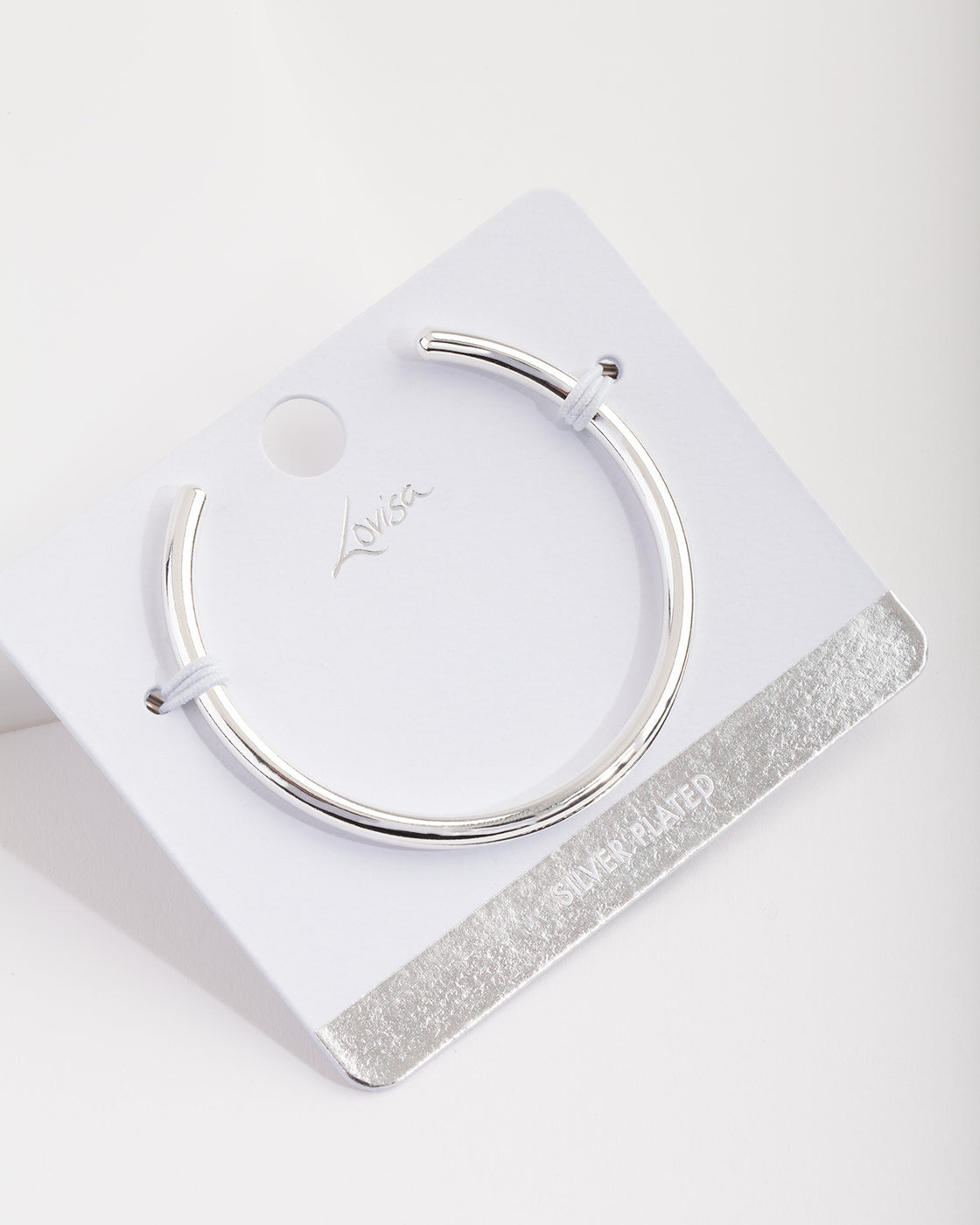 Silver Plated Plain Cuff Bracelet