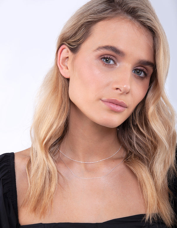 Sterling Silver Singapore Chain 45cm Necklace