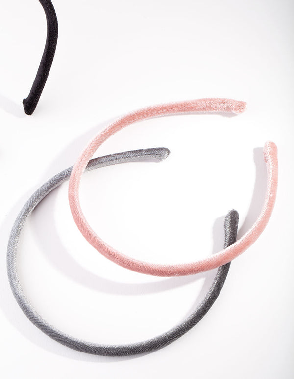 Multi Thin Velvet Headband Pack