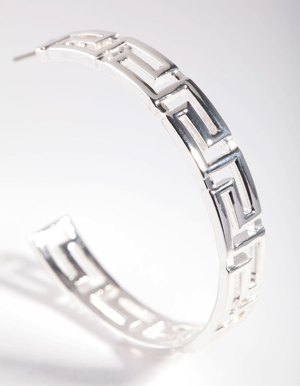 Silver Geometric Hoop Earrings