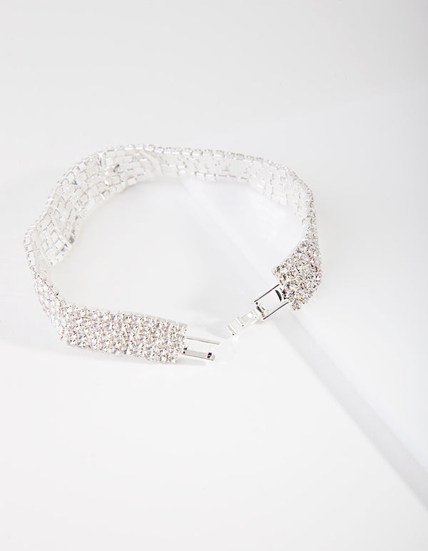 Silver 5 Row Cupchain Bracelet