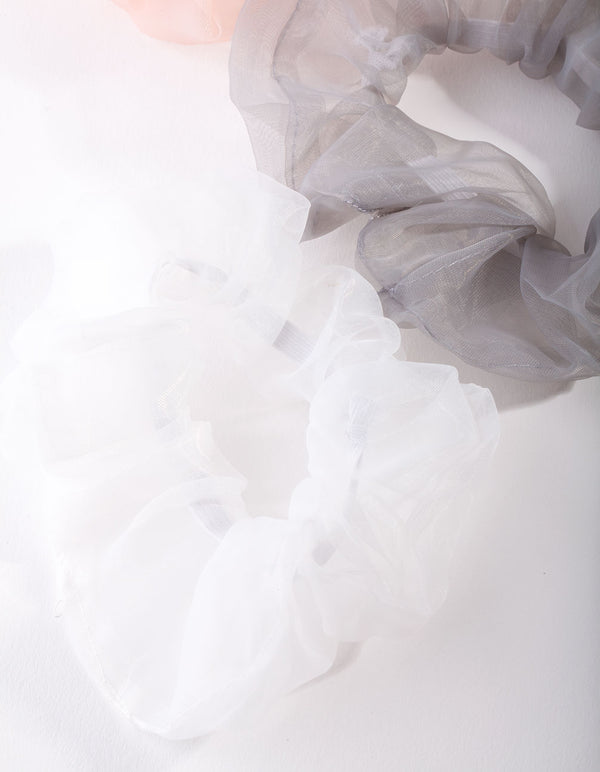 Multi Mixed Organza Scrunchie Pack
