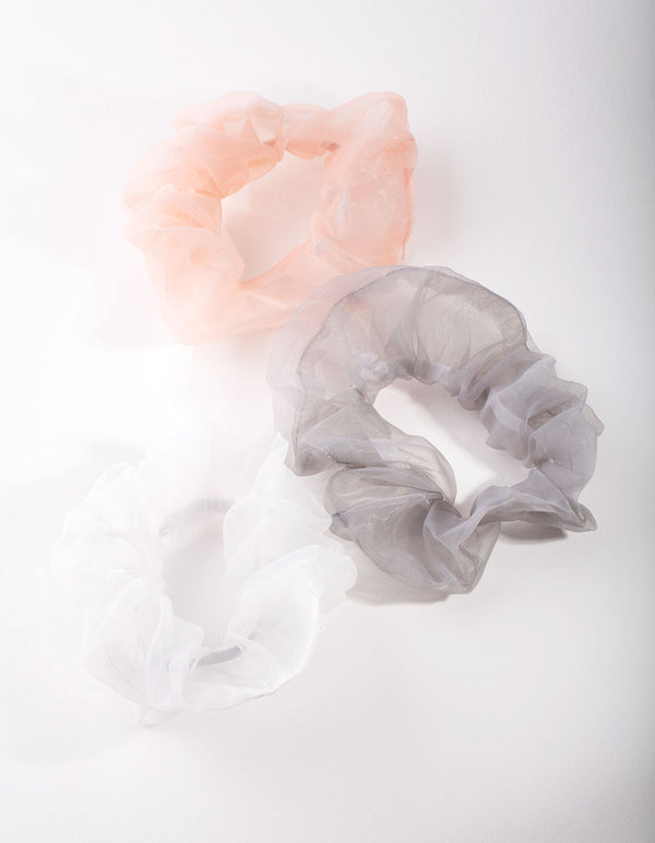 Multi Mixed Organza Scrunchie Pack