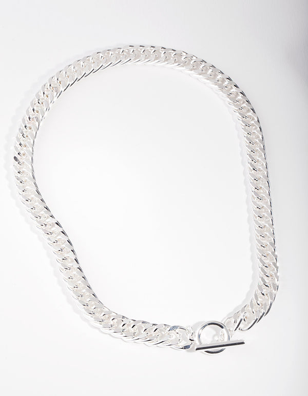 Silver Plated Curb Chain Necklace
