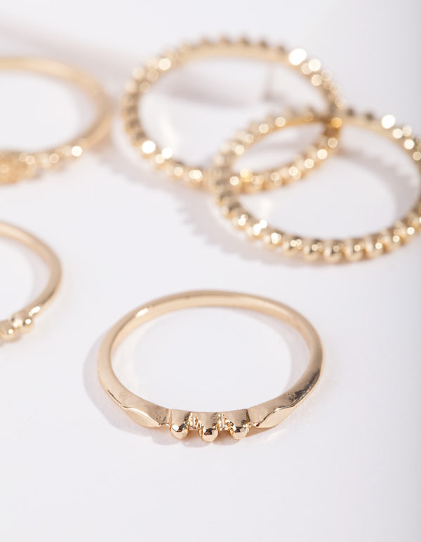Gold Plated Fine Ring Stack