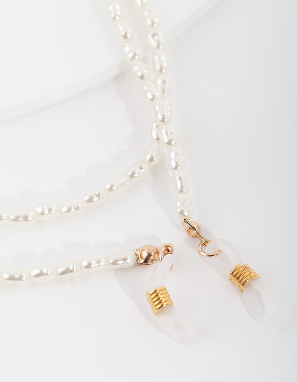 Gold Pearl Sunglasses Chain