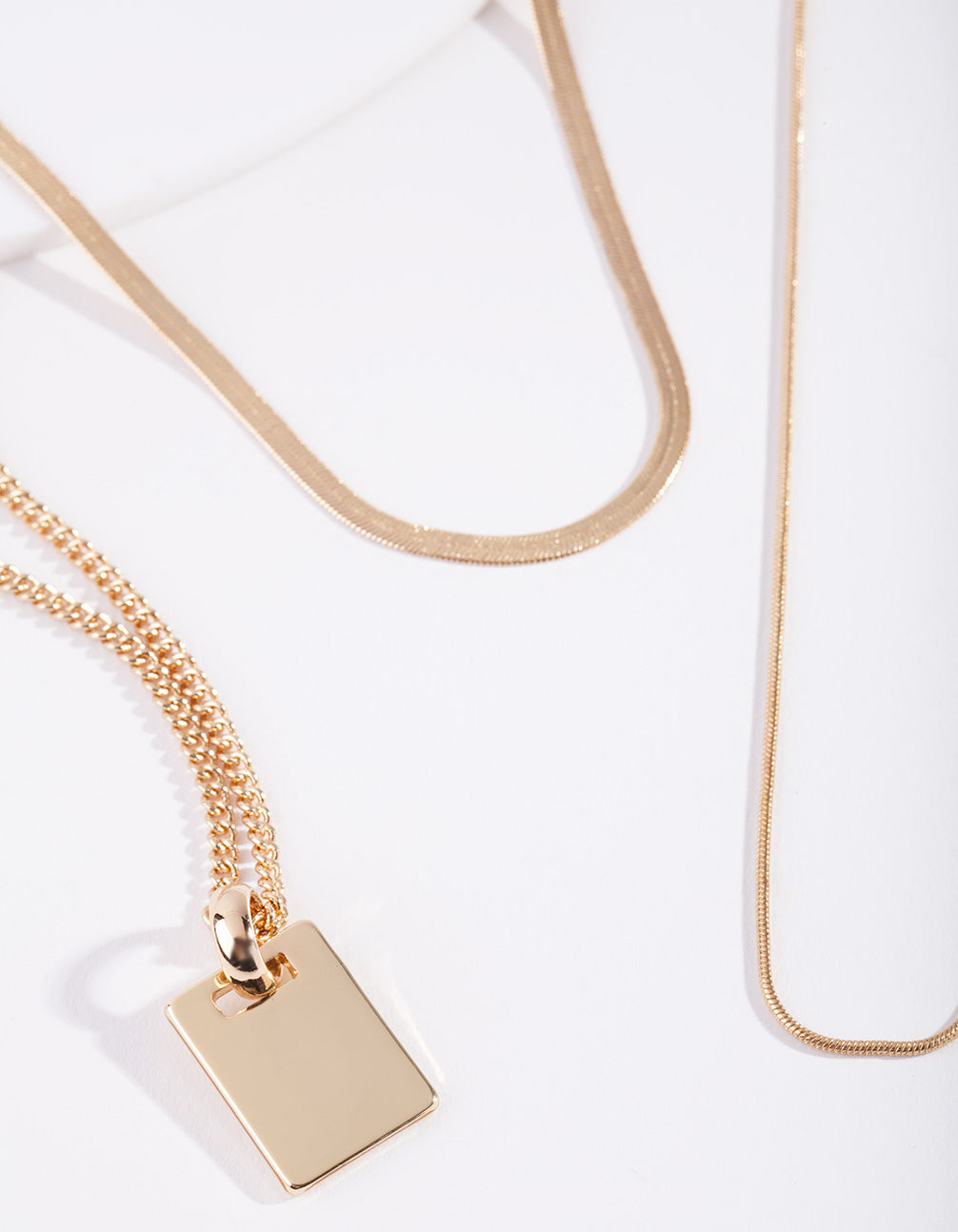 Gold Plated Necklace Trio