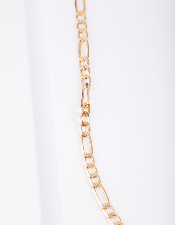 Gold Plated 60cm Figaro Necklace