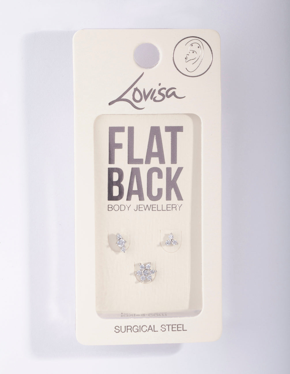 Surgical Steel Floral Flat Back Pack