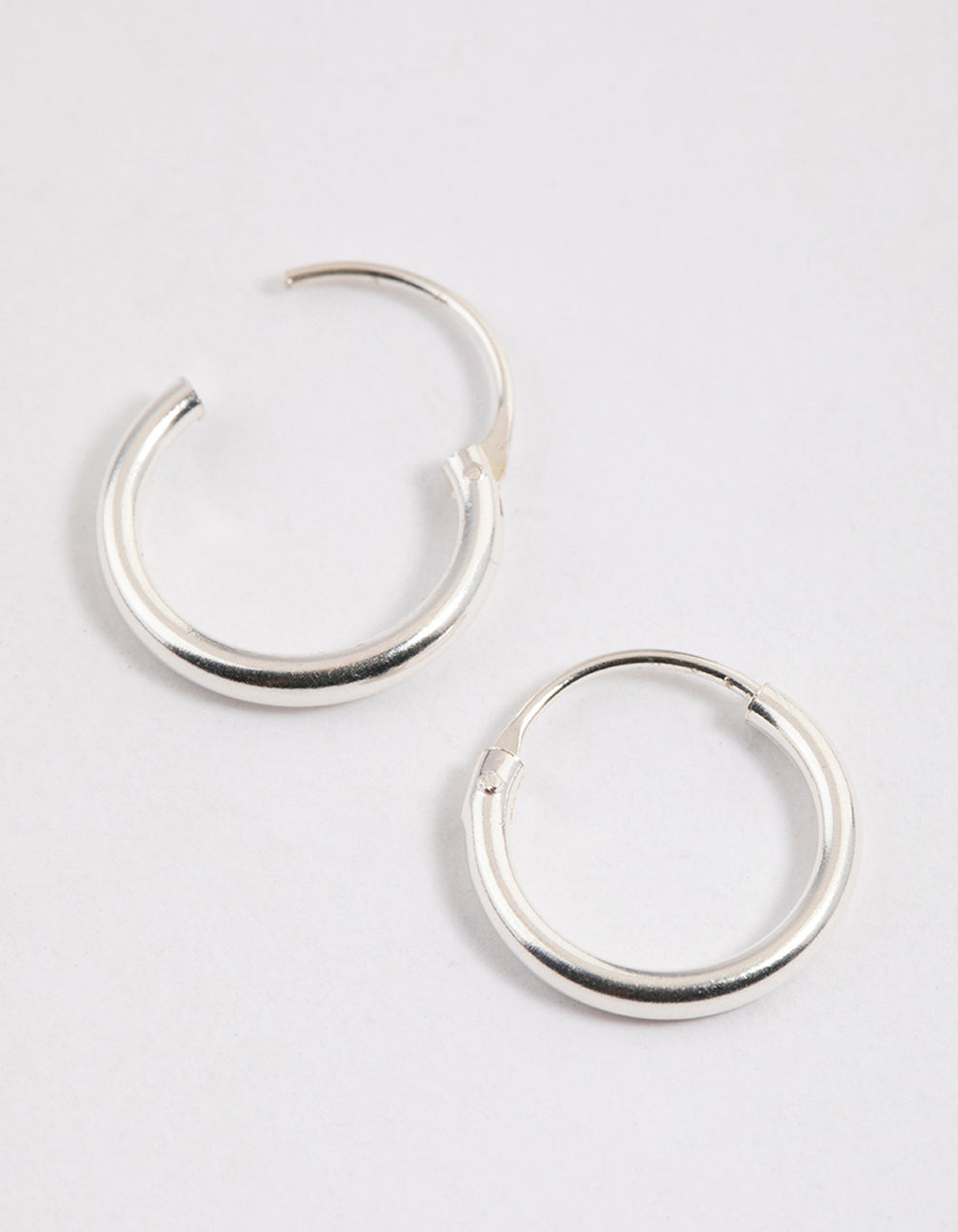 Sterling Silver Mini Polished Hoop Earrings